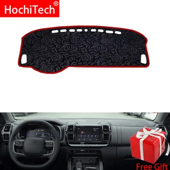 

Rose Pattern Non-slip Dashmat Dash Mat Dashboard Pad Cover Carpet Car Sticker for CITROEN C5 AIRCROSS 2017 2018 2019 Car Styling