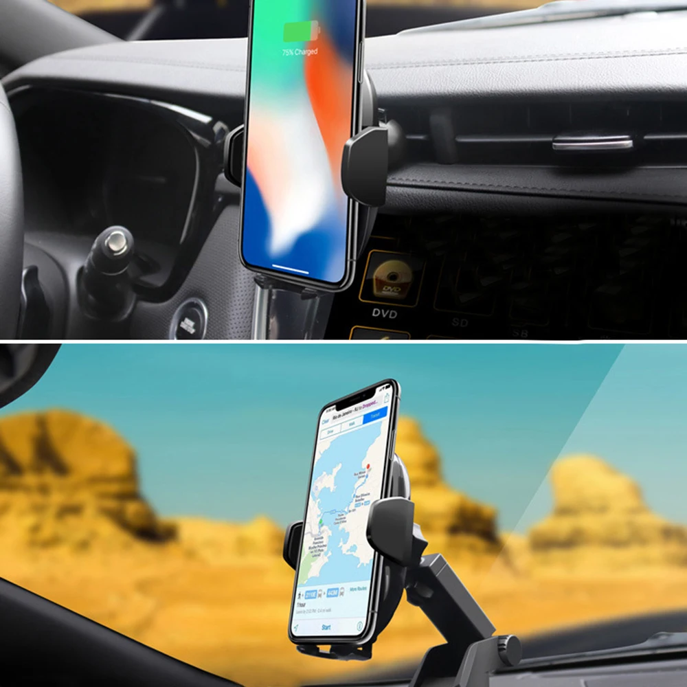 Infrared sensor automatic wireless car charger for Apple iPhone XS Max XR x 8 Plus Samsung Galaxy Note 9 S9 S8 Xiaomi Huawei