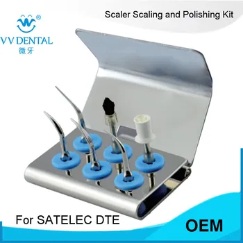 

10 pcs SSPKS teeth scaling polishing whitening kit fit Acteon Satelec SCALING KIT and Scaleraufsatze WOODPECKER DTE D3