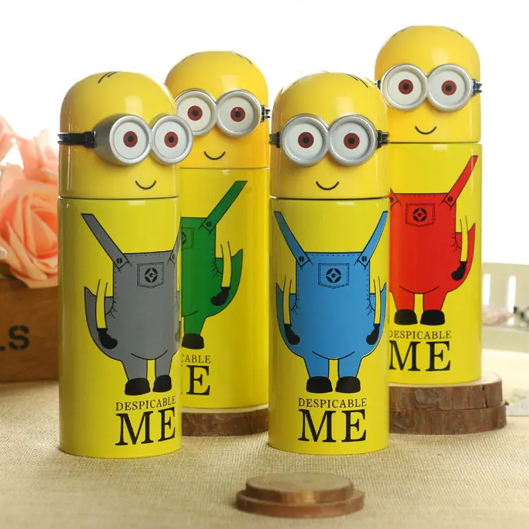 Hot Sale Minions Termo Mug Thermos Vacuum Cup Cute Water Bottle 220ml