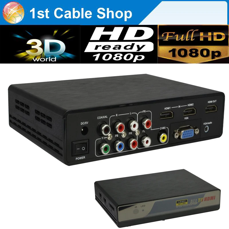 

All to HDMI Switche Mixed AV Switcher 4K Scaler HDMI VGA CVBS to HDMI Switcher converter scaler 5 in 1 out up to 4kX2K
