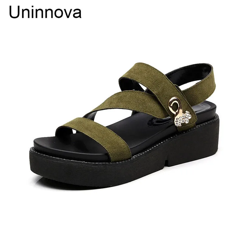 

Women Wear-resistance Wedge ankle leisure casual sandals small size 33 light weight outdoor shoes for summer uninnova wsa005