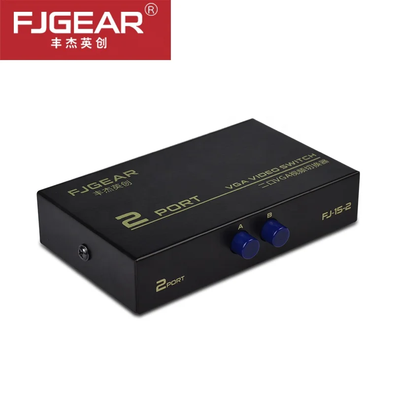 2-Port VGA switcher Video Switch Box Video Selector 2 In 1 Out For HDTV PC