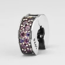 Подходит для Pandora Браслеты мозаика сияющей элегантности клип Подвески 925 пробы-серебро-бусинами