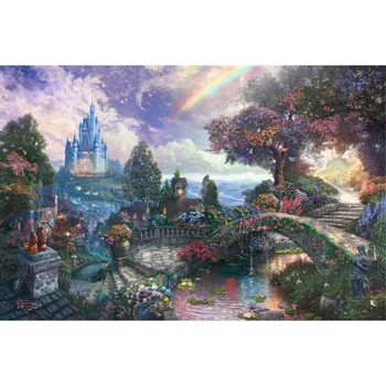 

Horizontal Wonders fore photography backdrops fairy land for photo studio fancy castle flower petal photography background