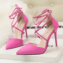 Ou Mo brand fashion sandals women?s High heels 10cm Stiletto heel Suede Cross strap sandals Female Solid color Sexy wedding shoe Ou Mo brand fashion sandals women?s High heels 10cm Stiletto heel Suede Cross strap sandals Female Solid color Sexy wedding shoe