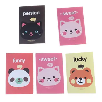

5 Pcs Cartoon Cat Animals Memo Pad Sticky Notes Memo Notebook Stationery Papelaria Escolar School Supplies