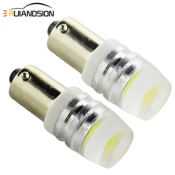

2x Car Styling Lens BA9S COB Warm White Led bulb 6V 12V 24V Auto Interior LED 2W White Yellow Plate Bulb Door Lamp marker light