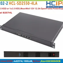 Hcipc B202-2 HCL-SD2550-4LA-BareBone, ATOM D2550+ By Pass, 4LAN 1U брандмауэр Системы/маршрутизатор, 4LAN маршрутизатор, брандмауэр Материнская плата