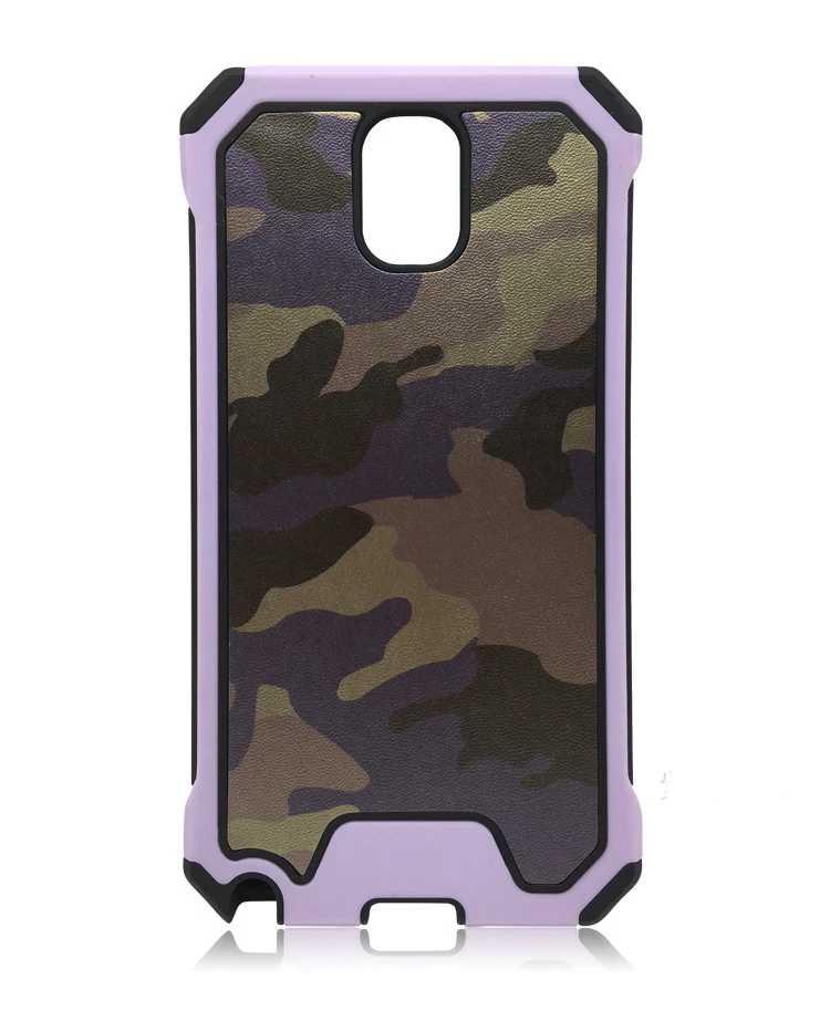 Камуфляжный чехол для samsung Galaxy Note 5 Note 4 Note 3 Note 8, армейский Камуфляжный узор, бронированный из твердого пластика, мягкая задняя крышка из ТПУ - Цвет: Фиолетовый