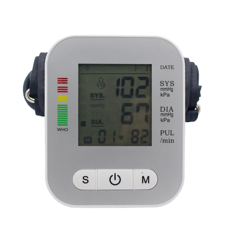 

Digital Upper Arm Blood Pressure Portable Health Blood Pressure Monitor Pulse Monitoring Tonometer Health Care For The Elderly