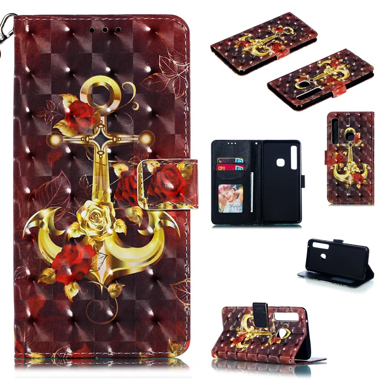 

2019 New 3D Mobile Phone Wallet Cover Case For Samsung Galaxy A9 2019 Case Flip PU Leather Bag For Galaxy A9 2018 Case Pouch