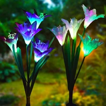 LED Solar Lawn Light Outdoor Fake Flower Lamps Waterproof IP55 for courtyard garden Path Landscape Lighting