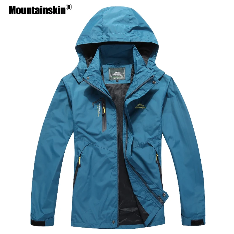 Мужская водонепроницаемая ветровка Mountainskin повседневная куртка с капюшоном