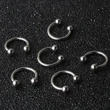 50 шт. G23 титановые 16 г кольца для носа пирсинг для соска кольца Спиральные серьги ушной хрящ гвоздики ювелирные изделия для тела