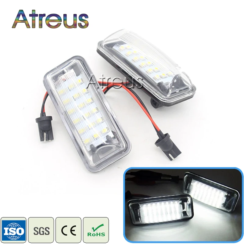 2X Car LED License Plate Light 12V SMD3528 LED Number Plate Lamp For