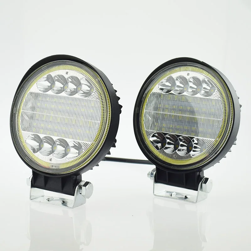 

Car headlamp led moto work lights 72w 12v angel eye lights Off-road vehicle auxiliary lights spot lamp car headlight spotlights