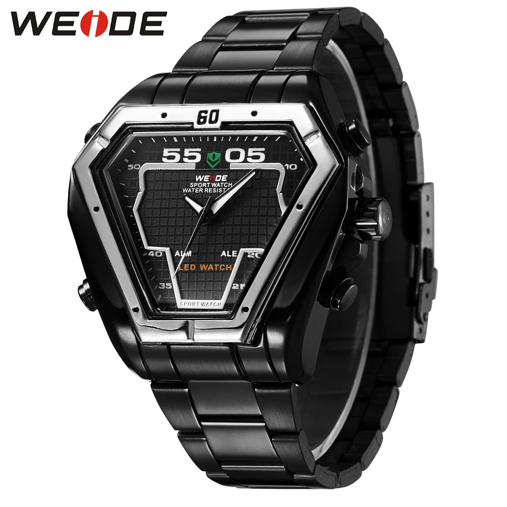 WEIDE топ бренд для мужчин Спорт аналоговый цифровой светодиодный двойной дисплей