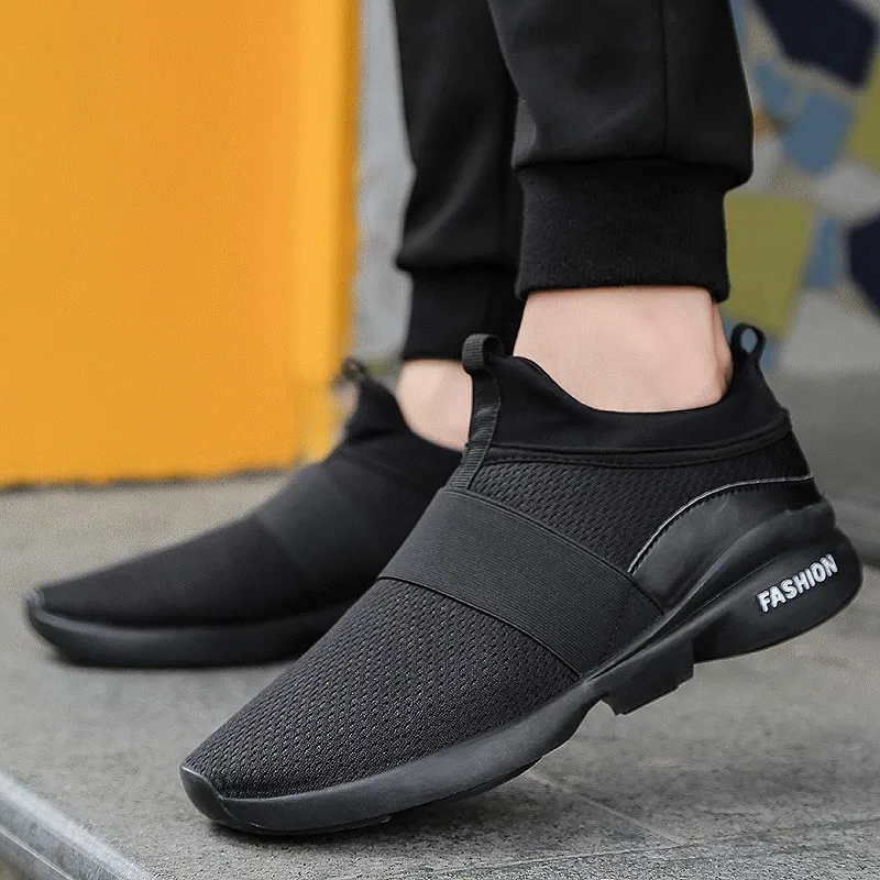 Мужская прогулочная обувь; очень удобная дышащая Спортивная уличная спортивная обувь; большие размеры 39-47; мужские кроссовки - Цвет: XX6 Black
