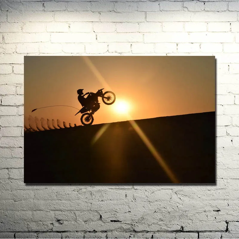 DIRT BIKE JUMP Искусство Шелковый плакат 13x20 дюймов картина на спортивную тематику для