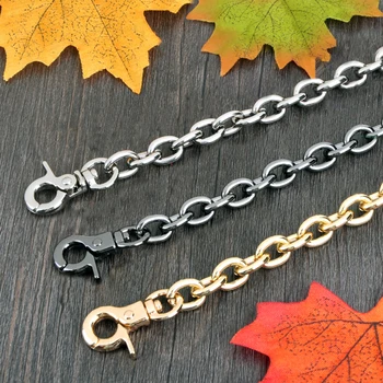 

DIY 40cm-160cm 9mm Gold, Gun Black, Silver Replacement Chain Shoulder Crossbody Strap for Handbags Handles O Shaped Chains