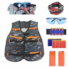 Тактический жилет, набор защитных жилетов, регулируемый с карманами для хранения, подходит для Nerf N-Strike, элитных командных игр, Охотничий Жилет