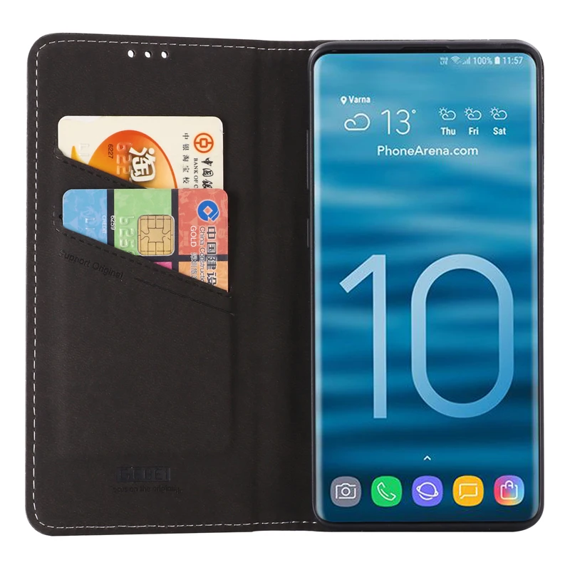  GEBEI Luxury Case for Samsung Galaxy S10 Plus S10e Leather Flip Wallet Cover for Galaxy S10 Lite Ca