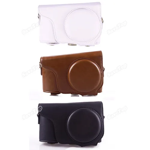 ChicSky 3 Colors PU Leather Camera Case Cover Bag For Galaxy EK-GC100 With Strap | Дом и сад