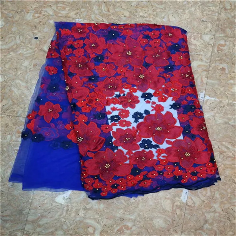 

African Lace Fabric 2019 High Quality 5 Yards Lace Tulle Lace Fabric African French Net Lace Fabric For Eveing Dress