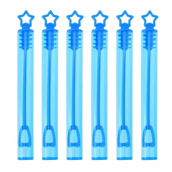 6/12 шт пустые бутылки для мыльных пузырей одежда для свадьбы, дня рождения детский игрушечный детский душ производитель пузырей, флисовая верхняя одежда для детей, весело пузырь игрушка - Цвет: 6pcs blue star