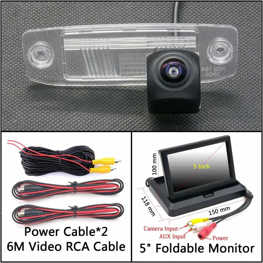Cam N 5 inch Fold 175 градусов HD резервная камера заднего вида для KIA Sportage SL Sportage 3 Sportage R Sorento Ceed Rio X-line Rondo Car - Название цвета: Cam N 5 inch Fold