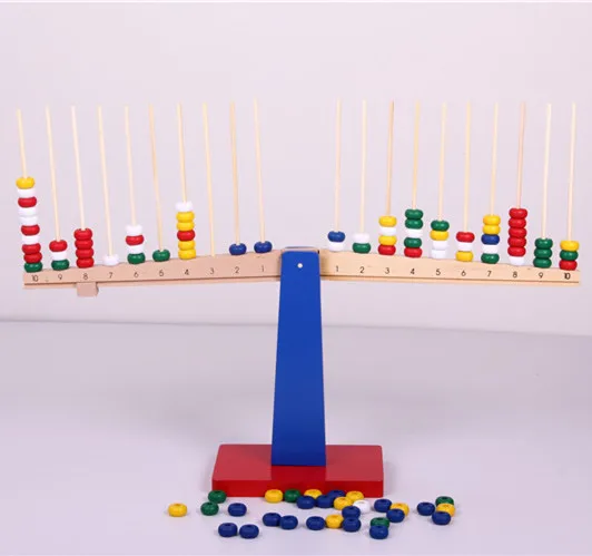 

Montessori Educational Wooden Toy Scale Funny Toy Wooden Balance Game Baby Early Developme Learning Blocks