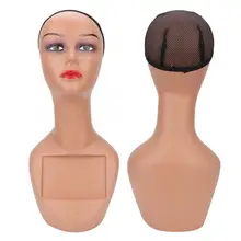 Женский PE манекен головной парик ювелирные изделия очки манекен для шляп формы с этикеткой слот голова модельный манекен