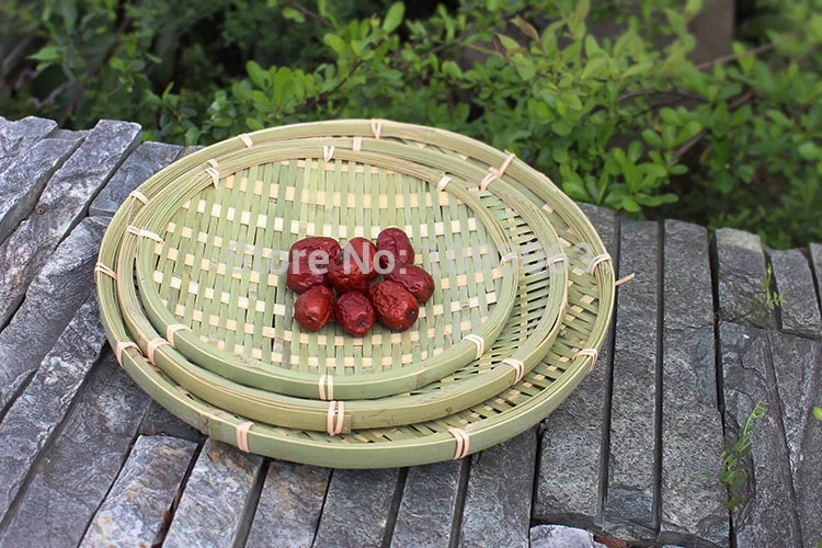 1 шт. корзина из натурального бамбука ручной работы бамбуковая доска для фруктов ручной работы