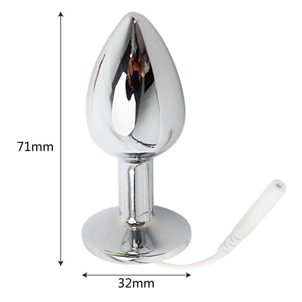 Electro Sex Toys Electric Sex Toys IKOKY Electro Butt Plug for Men Women Medical Themed Toys Therapy Massager Rhinestone Electric Shock Anal Plug