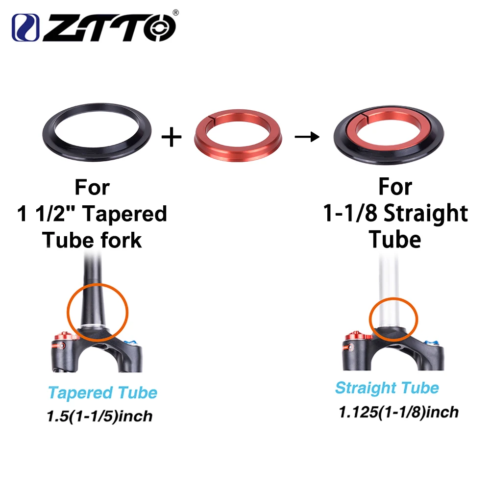 ZTTO 4456ST MTB внутренний шлем 44 мм 56 мм вилка коническая пробирка прямой ZS44 ZS56 велосипед беспроводной шлем для MTB