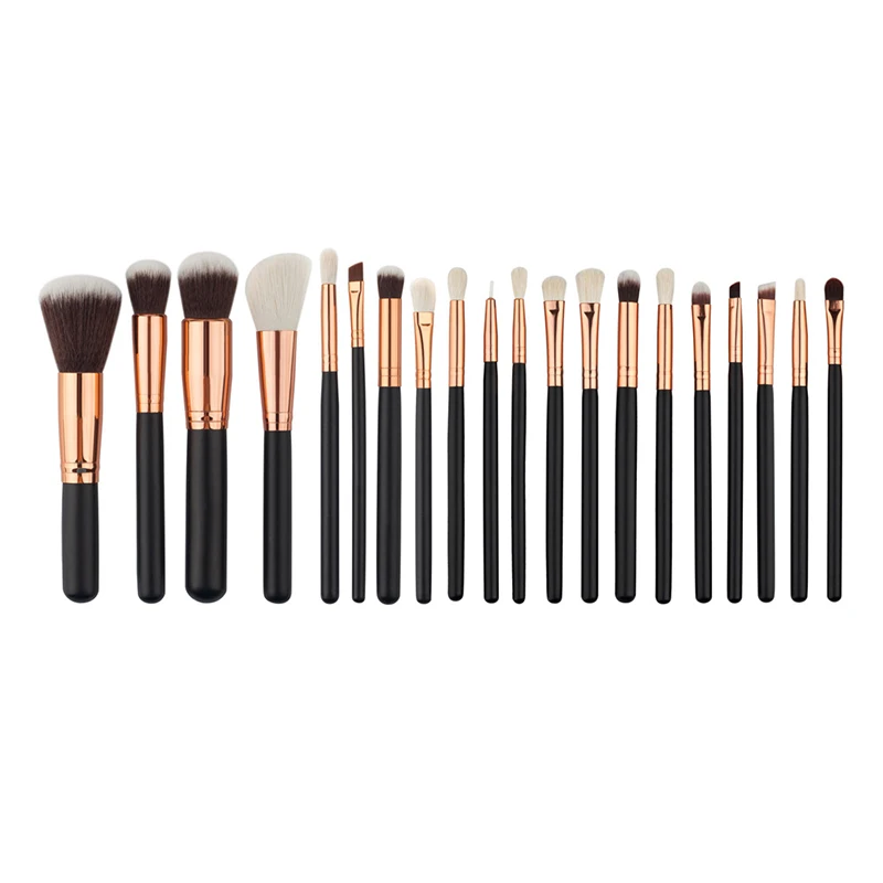 Brand 20 Pcs Beauty Bamboo Professional Makeup Brushes Set Make Up Brush Tools Kit Foundation Powder