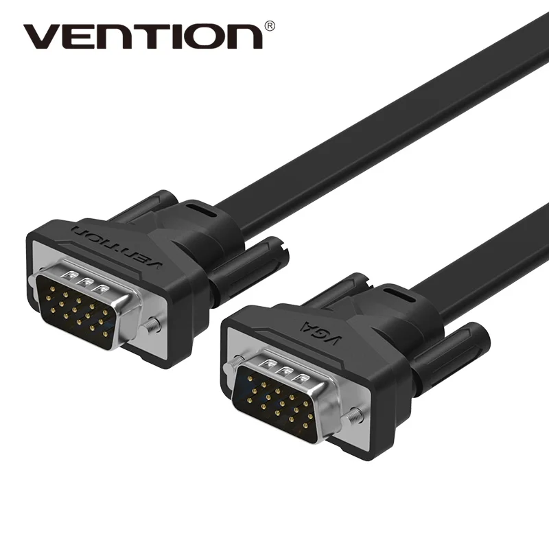 

Vention VGA to VGA Flat Cable Male to Male 15 Pin Extension Monitor Cable High Premium HDTV VGA Cabo 1m/2m/3m/5m/8m