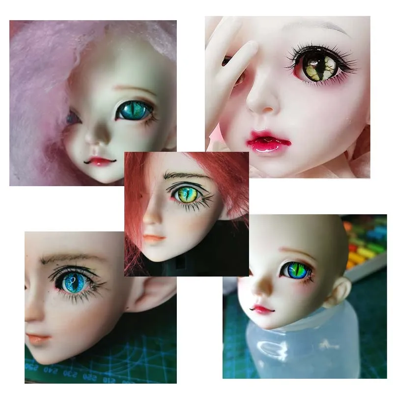 Зеленый блестящий глаз Bjd для мальчиков и девочек аксессуары кукол bjd/SD/MSD круглая