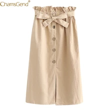 Повседневные Удобные миди юбки для женщин на лето миди юбка Лето Высокая талия женские юбки s плюс размер хлопок Jun