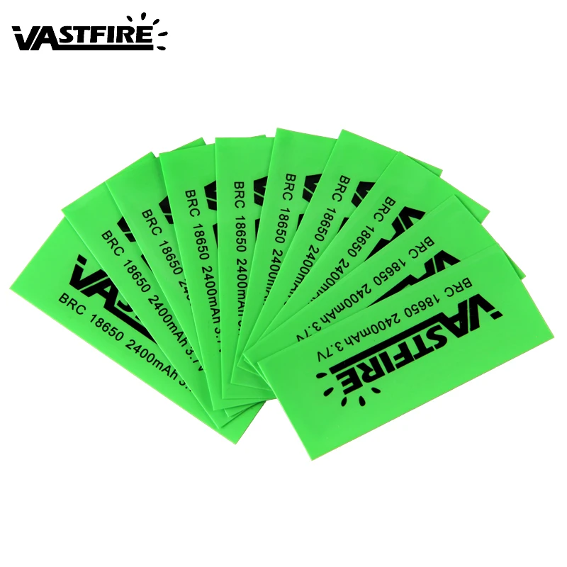 

10Pcs/Lot 18650 Battery Wrapper Sticker Electronic Heat Shrink Tube Cable Sleeves Protected Cover Skin Decoration Sticker
