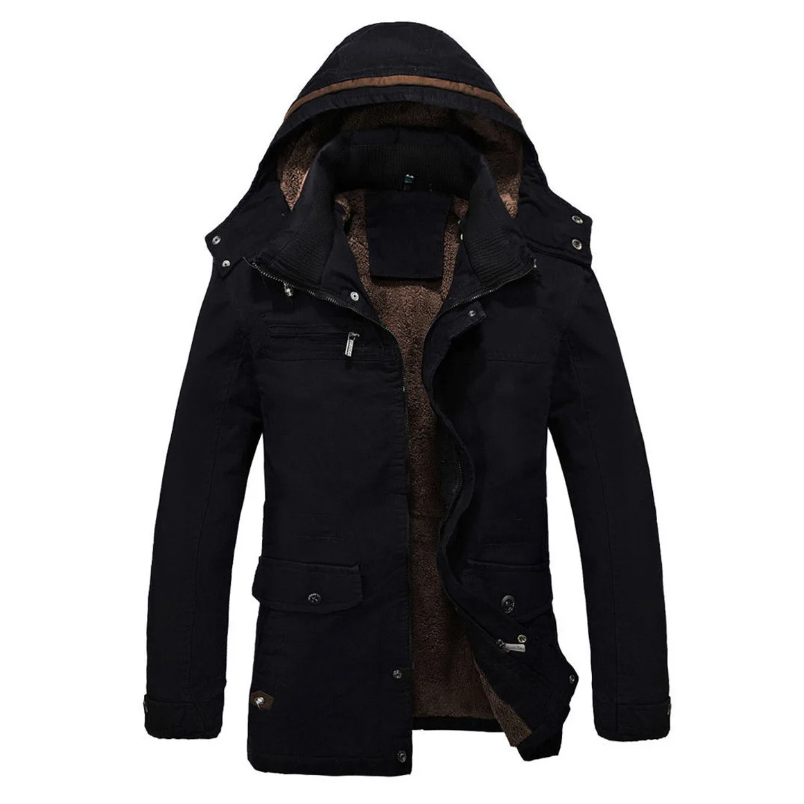 Compare Prices On Mens Fur Lined Parka- Online Shopping/Buy Low 2016 new men's fashion casual hooded winter coat Male Plus thickening warm cotton-padded jacket - Compare Prices On Mens Fur Lined Parka- Online Shopping/Buy Low