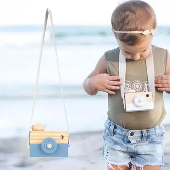 

Cute Nordic Hanging Wooden Camera Toys Kids Toy Gift 10*8*5.5cm/ 3.93* 3.14* 2.16in Room Decor Articles Wooden Toys For Kid