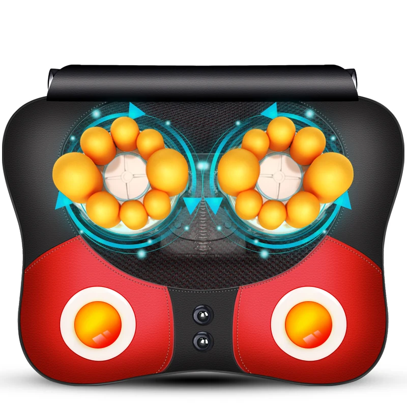 Продажа Электрический Расслабляющая Массажная подушка для шеи, подушка Массажер для тела вырез сзади шейного позвонка Массаж для улучшения циркул...