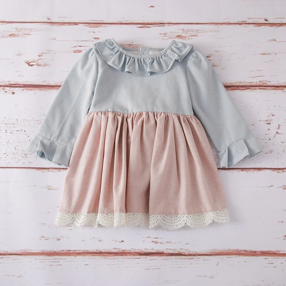 Dream Cradle 2019 Summer Baby Girl Outfit   Vintage Lace Ruffle Little Princess Girl Dress  Kids clothes (3)