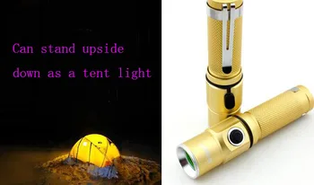 

Portable creative belt waist clip flashlight without battery Outdoor camping mini flashlight