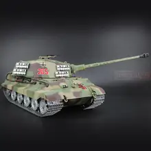 1/16 Масштаб 2,4 ГГц R/C боевой танк Henschel башенка немецкий Король тигр конечная металлическая Версия дым звук металлические шестерни и треки