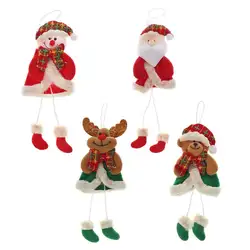1 шт. Рождество висит кулон Санта Клаус с ног дерево декор кукла с узором Новый N28_A
