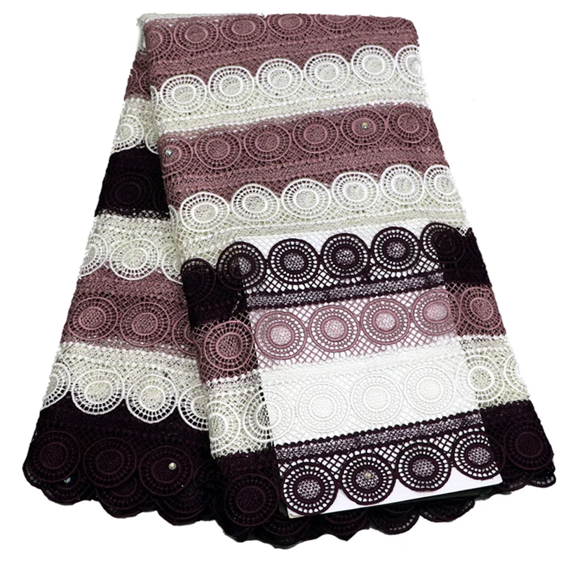 

Hottest African guipure lace fabric high quality fashion cord lace fabric for party dress (5yards/pc) Free shipping WLF09
