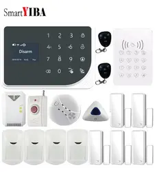 SmartYIBA Беспроводной GSM Alarme Maison WI-FI GPRS SMS сигнализации системном синий флэш Siren пароль клавиатуры Управление GSM сигнализация для дома